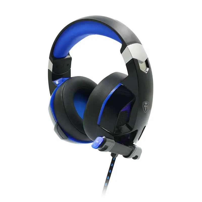 gaming led light computer earphones over ear wired earphones with mic