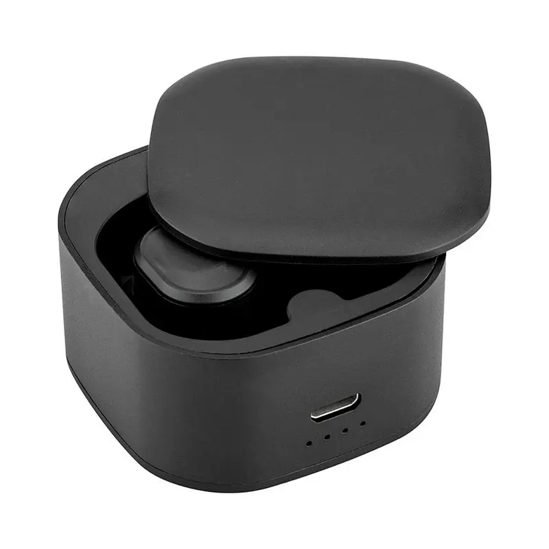 Mini Square Metal Charging Box Invisible In Ear Earphone Headphones TWS Wireless Earbuds Bluetooth 5.0