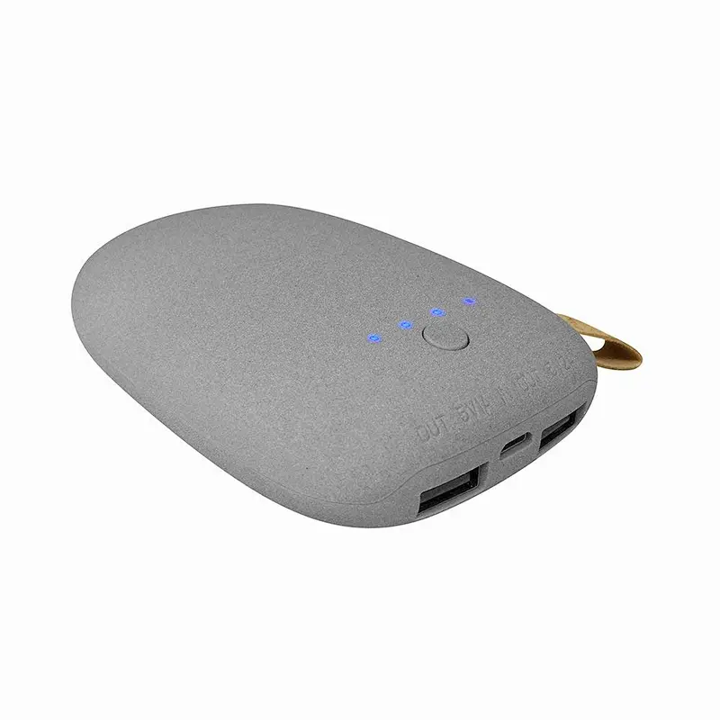 custom print stone powerbanks 5200 mah battery charger pebble power bank