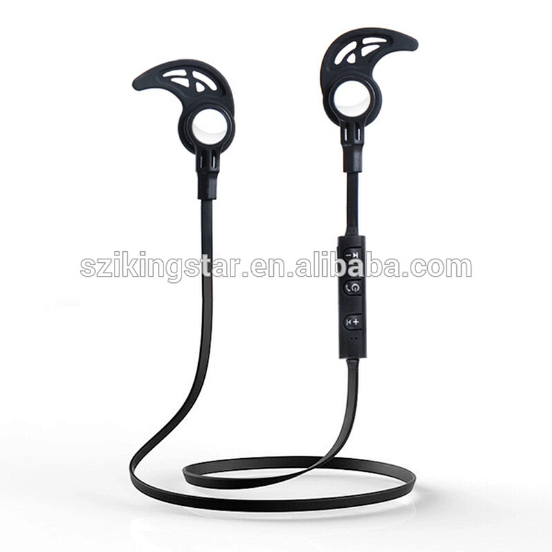 EVA case smart phone earphone with mic neckband in ear earhook wireless bt sport headphone