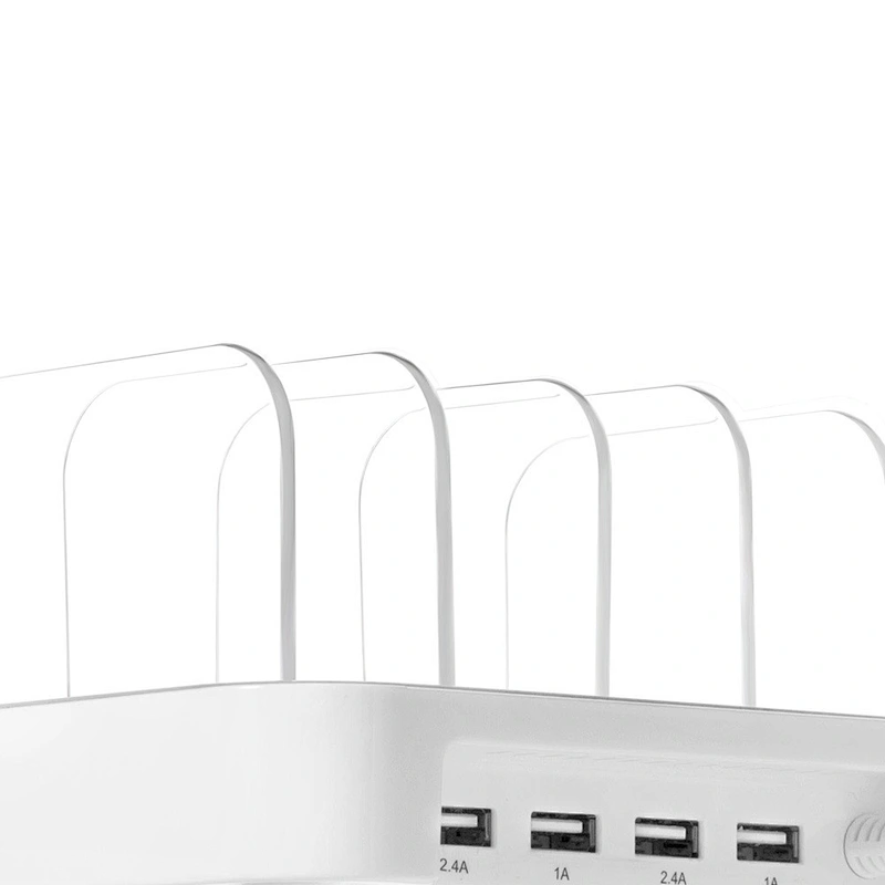 Removable Transparent Holder Hub Charging Dock 4 USB Charging Station