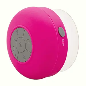 Waterproof bluetooth shower head speaker with suction cups