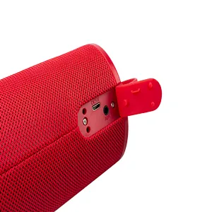cylinder wireless deep bass mini portable cloth handle speaker