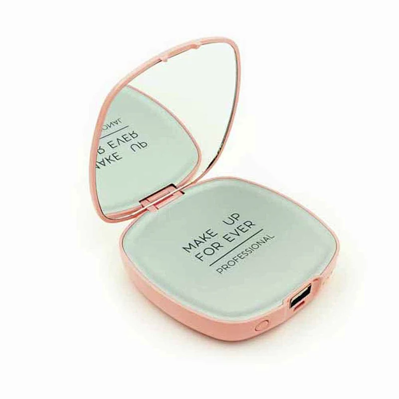 Girls Make Up Mirror Power bank Portable Power Bank with usb Charger