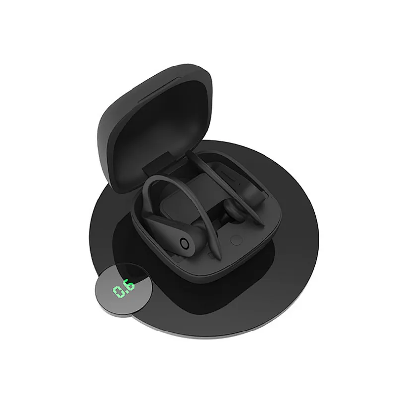 Ear Hook  BT 5.0 headband TWS wireless sport headphones with charge case