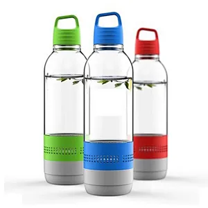 promotion gifts hiking cycling bluetooth wireless outdoor waterproof cylinder handle portable 2 in1 water bottle speaker