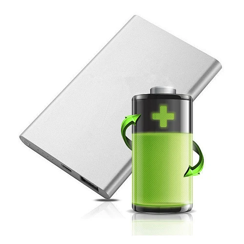 Ultra thin battery charger slim creid card portable charger 4000mah usb Aluminum power bank