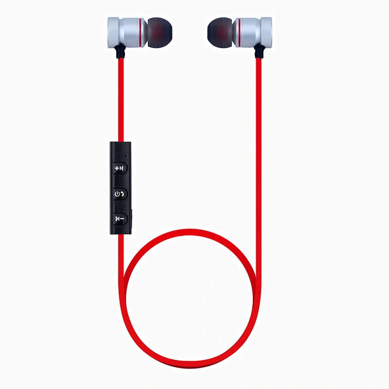 Volume Control Metal Sport Neck Wireless Bluetooth Earphones