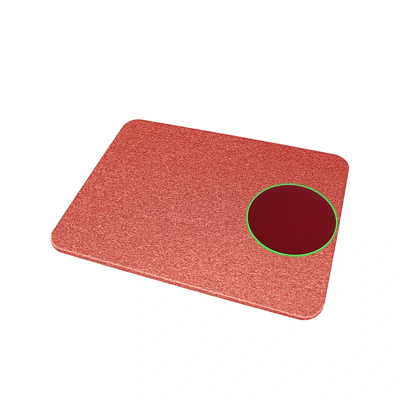 customize logo Desktop standard qi leather charging mouse pad with wireless charger