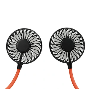New Design Sports Outdoor Cooling Fans Foldable USB Rechargeable Neckband Neck Band Lazy Neck Fan Mini Fan