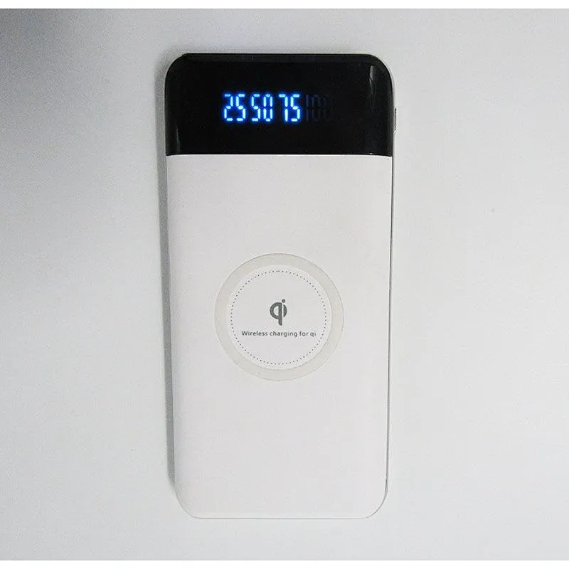 Led Display  battery charger 10000mAh QI Fast wireless charger powerbank
