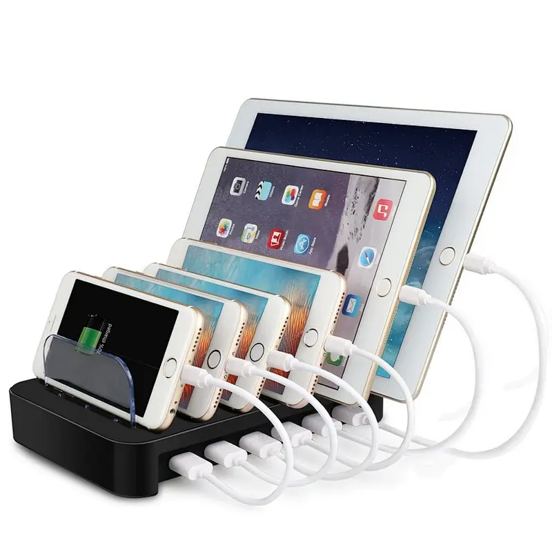 For Multiple Device tablets portable  6 Ports USB Charging dock