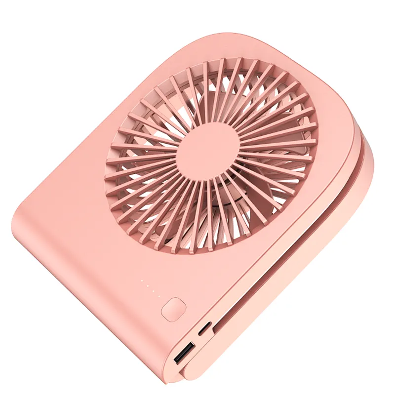 Portable Mini USB 4800mAh Rechargeable Brushless Powerbank Desk Fan