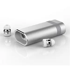 Aluminum Alloy TWS 5.0 Version Mini Wireless Bluetooth Stereo Power Bank Earphone Earbuds