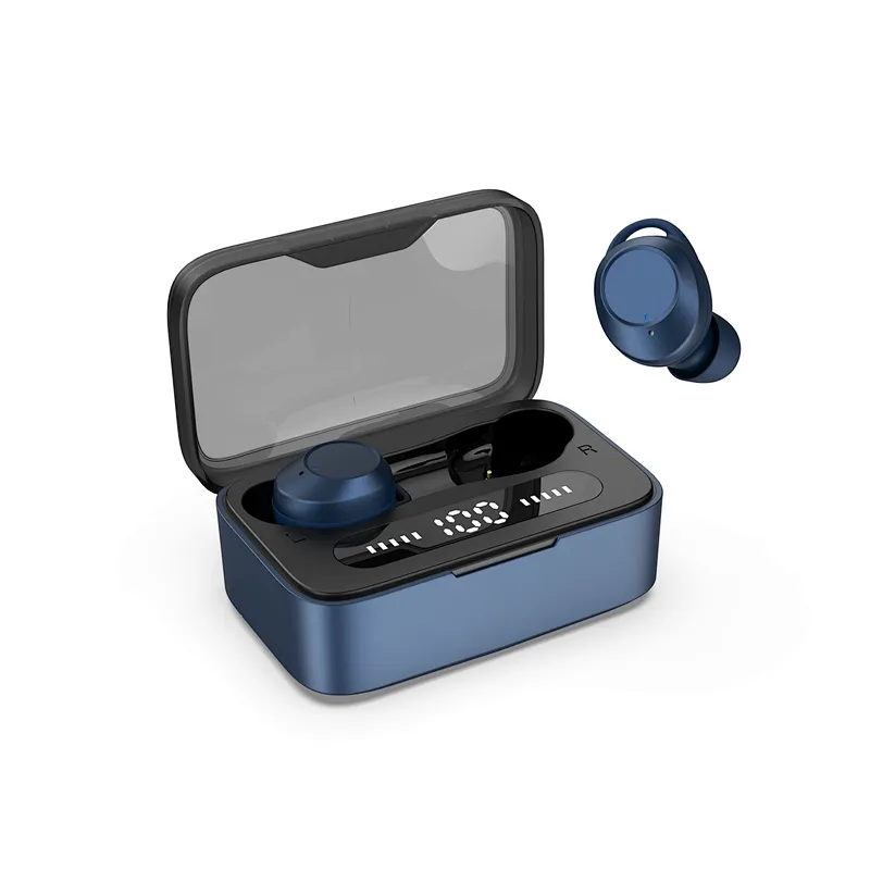 New BT5.0 LED Mini In Ear Wireless Earbuds TWS
