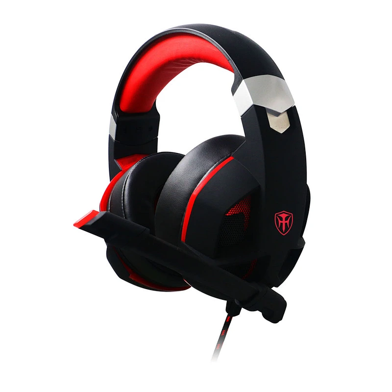 gaming led light computer earphones over ear wired earphones with mic