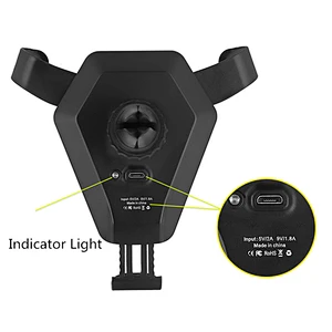 Folding Phone Holdercar Battery Charger Fast Charger QI Wireless Car Charger