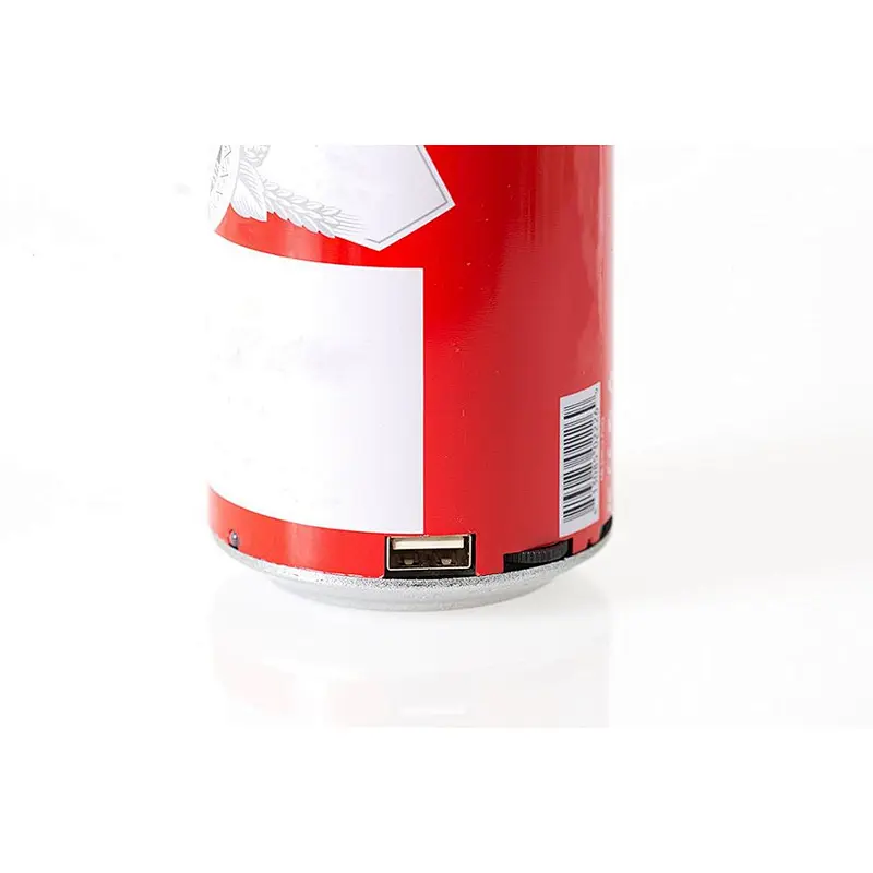 Promotion Wireless Stereo Full Printing Mini Tin Can Drink USB Aluminum Alloy Portable OEM Bluetooth Beer Speaker