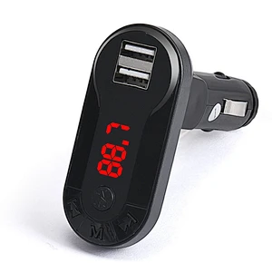 BT Handsfree MP3 Player car Kit dual usb Car FM Transmitter With USB Port