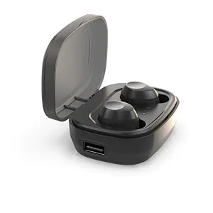 BT 5.0 Invisible In Ear Noise Canceling Earphone Stereo Blue Tooth True Mini Wireless TWS