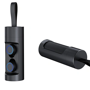 Metal Rotating Invisible In-Ear Bluetooth Earphone Mini TWS Earbuds Wireless Headphone With Mic