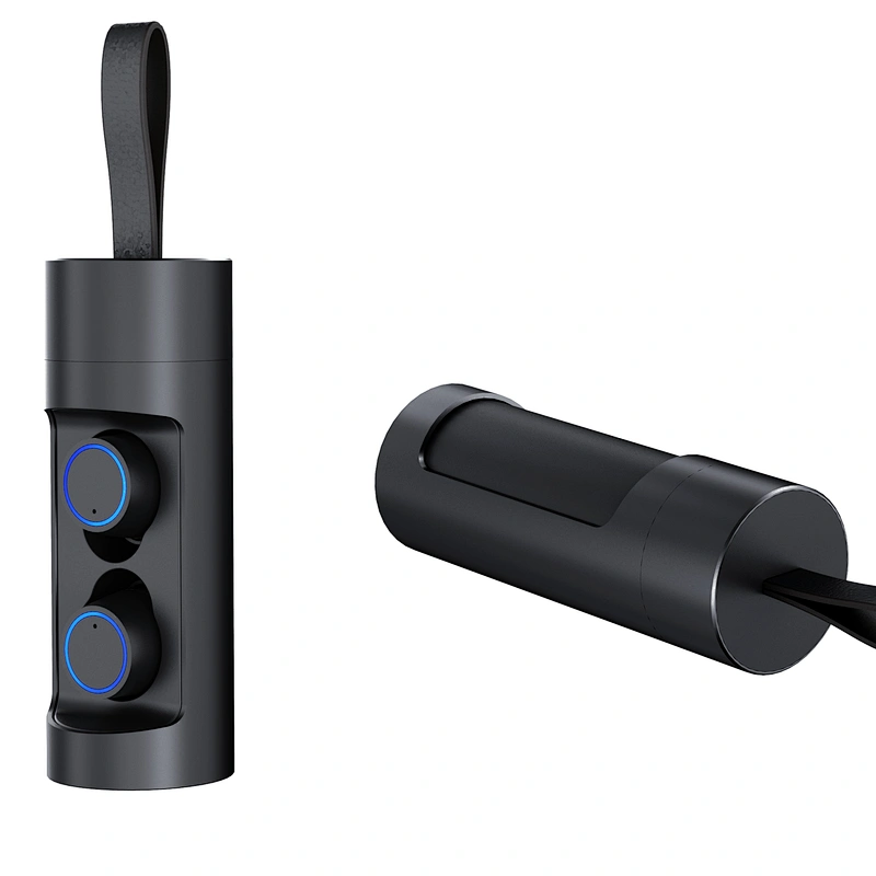 Metal Rotating Invisible In-Ear Bluetooth Earphone Mini TWS Earbuds Wireless Headphone With Mic