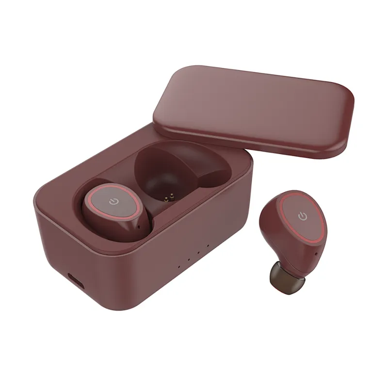 Dual Ear Mini Invisbible True Wireless Bluetooth Rotating Cover TWS Earphone