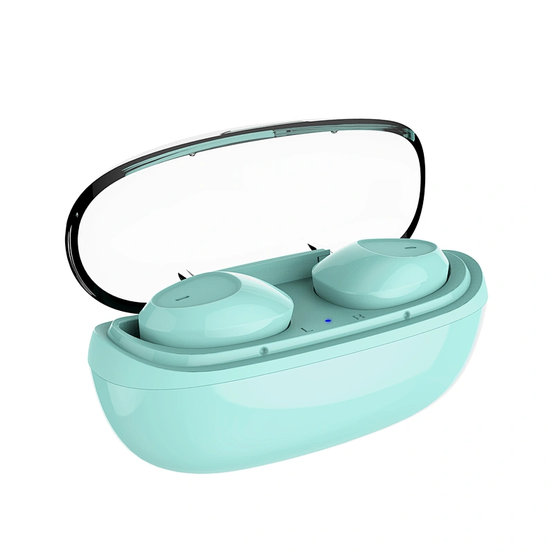 Colorful TWS 5.0 Bluetooth Transparent Cover Mini Wireless Earbuds with Charging Case