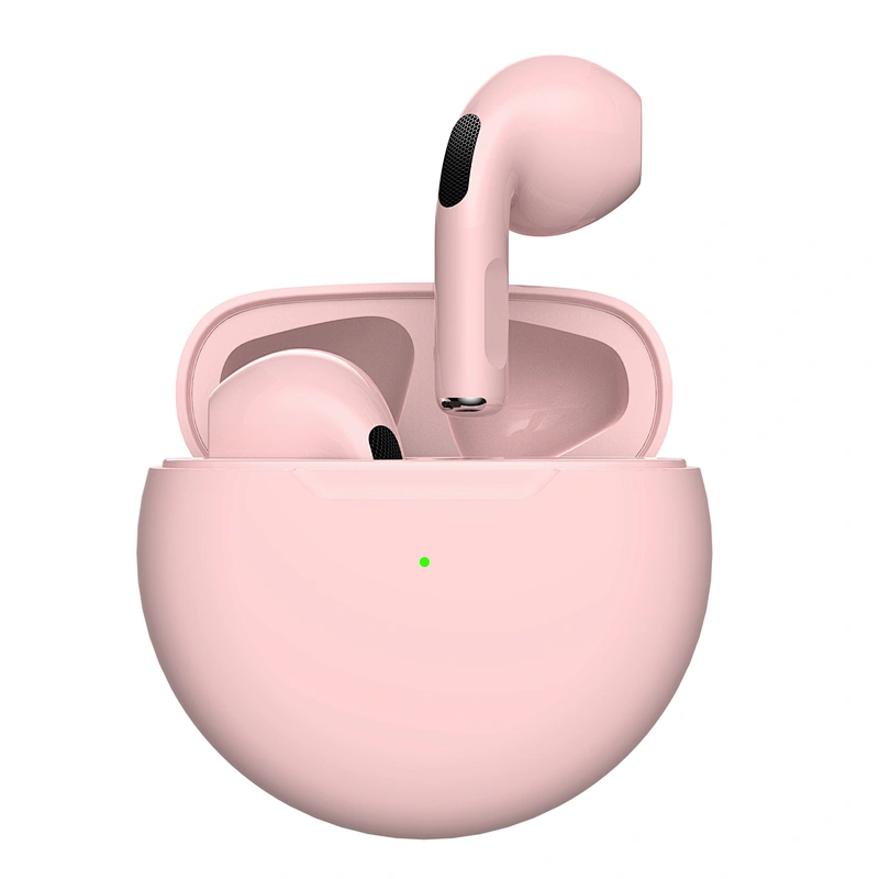 Mini On Ear White TWS BT5.0 Wireless Earphones Earbuds with Round Charging Box
