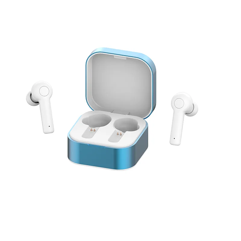 OEM Aluminum Square Stereo Bass Wireless TWS Bluetooth Headset Headphone