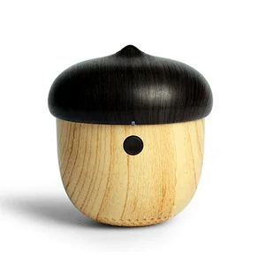 Promotion gifts travel backpack hang stereo portable cute pocket hang rope super mini lovely wireless wooden nut speaker