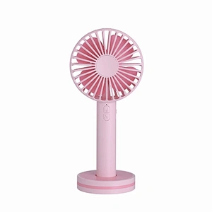 Mini Travel Handheld Electric Desk Pedestal Make Up Personal Small Desktop Handheld 3 Speeds Mini Macarons Mirror Table Fan