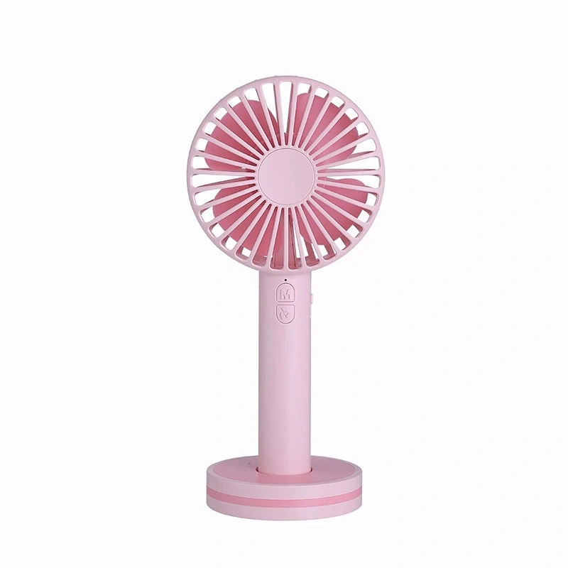 Mini Travel Handheld Electric Desk Pedestal Make Up Personal Small Desktop Handheld 3 Speeds Mini Macarons Mirror Table Fan
