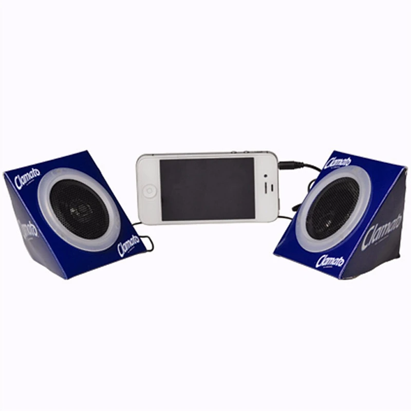 promotion gift cell phone computer tws paper Cardboard box wired DIY speaker