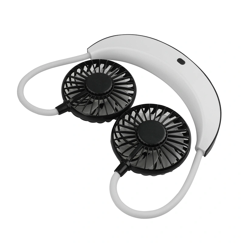 New Design Hand-Free Portable Sports Outdoor Cooling Fans Foldable USB Rechargeable Neckband Neck Band Lazy Neck Fan