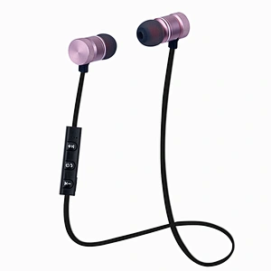 Volume Control Metal Sport Neck Wireless Bluetooth Earphones