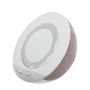 OEM 3 in 1QI Round 5200mah Wireless Charger Round Stand Fabric Speaker