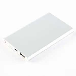 2019 OEM customize metal phone charger pocket powerbank mini portable ultra thin Aluminum slim power bank 4000mah