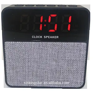 LCD screen amplifier portable stereo wireless fabric clock speaker
