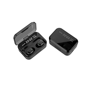 stereo portable LCD screen tws earbuds with temperature