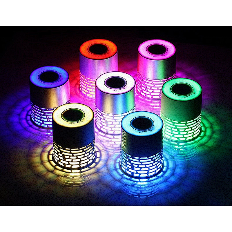 Color Changing Round Metal Mini Led Wireless Speaker