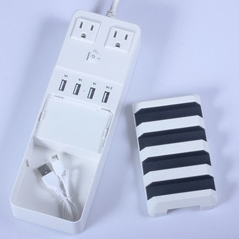 OEM Type C Portable Mobile Phone 2 Outlet Fast Charging 4 USB Socket Power Strip