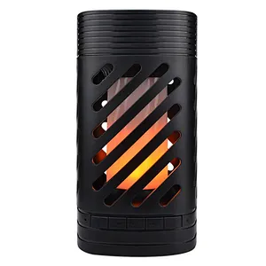 Outdoor Waterproof Wireless LED Flame Lamp Bluetooth Speaker F