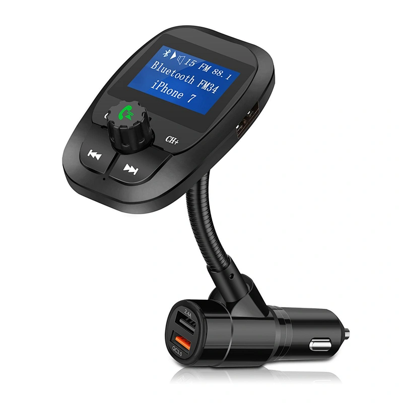dual  usb ports bluetooth wireless mp3 player LCD car fm transmitter