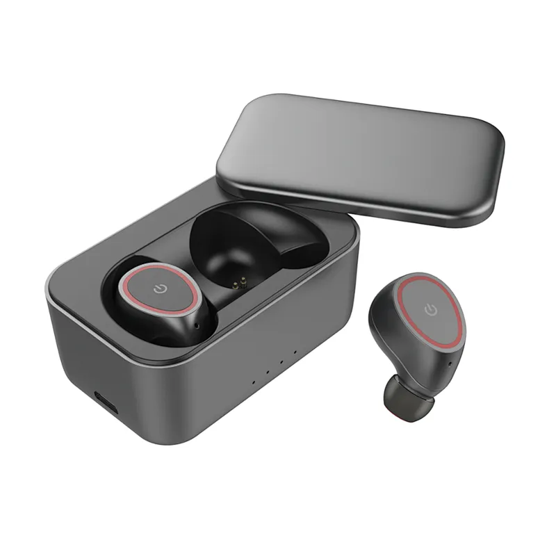 custom logo Rotating cover twins wireless realtek tws bluetooth headset