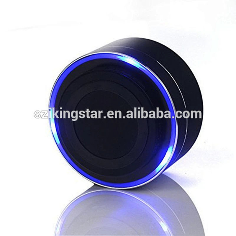 Custom Portable Mini Round Led Light Wireless Speaker A10