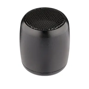 Aluminum alloy custom logo portable round wireless mini bt speaker