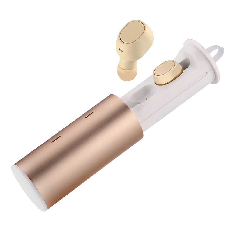 OEM Logo Wireless Cylinder Stick Stereo Push-pull Aluminum alloy TWS Bluetooth Earphone Earbuds
