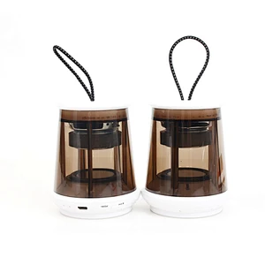 TWS Mini Portable Transparent  Audio Player Wireless BT Bluetooth Led light Speaker