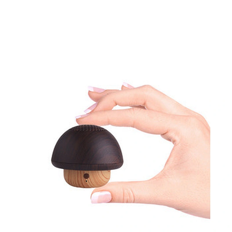 gift mini portable wireless wood mushroom speaker